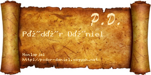Pödör Dániel névjegykártya